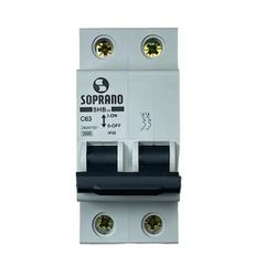 DISJUNTOR BIPOLAR.63A DIN SOPRANO (SHB2-C63A) - Casa Anzai