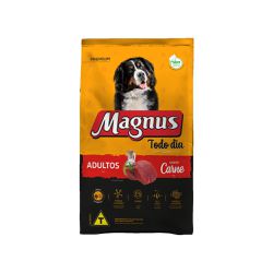 MAGNUS RAÇÃO TODO DIA CÃO ADULTO CARNE 15KG - Casa Anzai