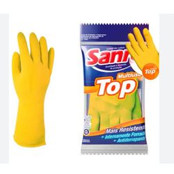 LUVA SANRO LATEX AMARELA SANRO (M) - Casa Anzai