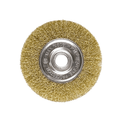ESCOVA DE ACO CARBONO CIRCULAR ONDULADA 150MM FURO... - Casa Anzai