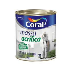 CORAL MASSA CORRIDA ACRILICA BRANCO 1,5KG - Casa Anzai