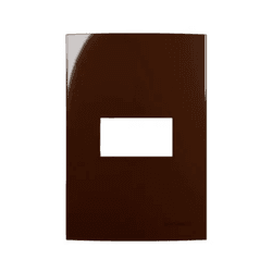 Placa 4x2 1 Posto Horizontal Marrom Sleek Margiriu - Casa Anzai