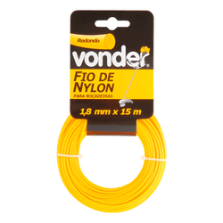 FIO DE NYLON P/CORTADOR GRAMA VONDER 15MTS 1,6MM - Casa Anzai