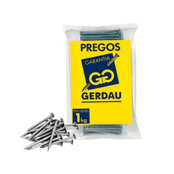 Prego Com Duas Cabeças 17x27 Polido Gerdau - 1kg - Casa Anzai