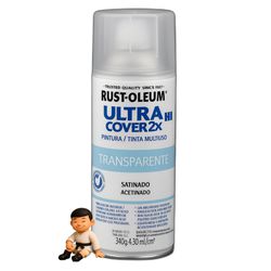 SPRAY TRANSPARENTE ULTRA COVER ACETINADO - RUST OL... - Casa Anzai