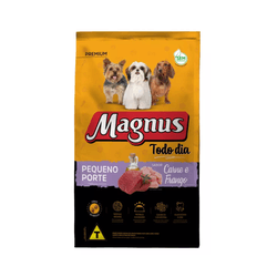MAGNUS RAÇÃO TODO DIA CÃO ADULTO PORTE PEQ CARNE/F... - Casa Anzai
