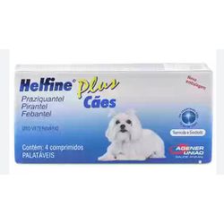 Vermífugo Helfine Plus para Cães - 4 Comprimidos - Casa Anzai