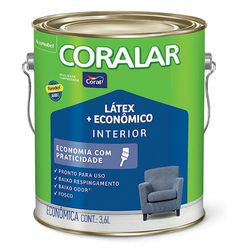 Látex + Econômico Coralar Branco Coral 3,6l - 940 - Casa Cor Tintas