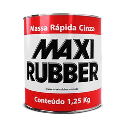 MASSA RÁPIDA COR CINZA MAXI RUBBER 1,25KG - Casa Costa Tintas