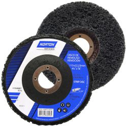 Disco de Limpeza Strip Disc Norton Preto 115x22MM - Casa Costa Tintas