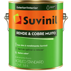 Tinta Acrílica Rende E Cobre Muito Suvinil 3,6 Lit... - Casa Costa Tintas