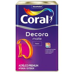 Decora Acrílico Premium Matte Branco Coral 18L - Casa Costa Tintas