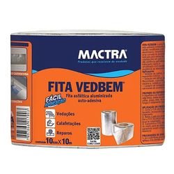 VEDABEM FITA 10MMX10M ALUMINIO CORAL MACTRA - Casa Costa Tintas