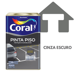 PINTA PISO CINZA ESCURO CORAL 18L - Casa Tintas