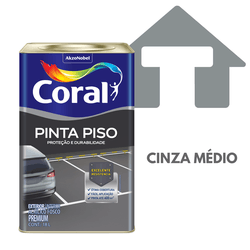 PINTA PISO CINZA MEDIO CORAL 18L - Casa Tintas
