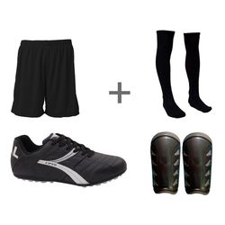 Kit Futebol Society Adulto Meião Chuteira Em Couro... - Casa do Atleta