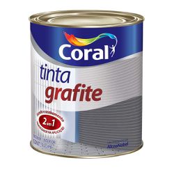 ESMALTE SINTÉTICO GRAFITE FOSCO 0,9L CORAL - Casa do Viana