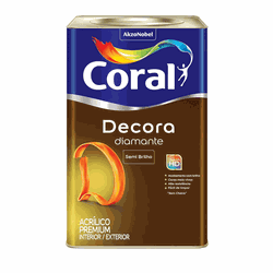 TINTA ACRÍLICO SEMI BRILHO DECORA DIAMANTE 18L COR... - Casa do Viana