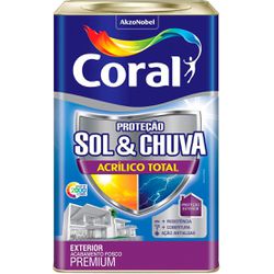 TINTA ACRÍLICA FOSCO SOL E CHUVA 18L CORAL - Casa do Viana