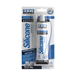 SILICONE ACÉTICO BRANCO 50G BLISTER TEK BOND - Casa do Viana