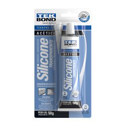 SILICONE ACÉTICO TRANSPARENTE 50G BLISTER TEK BOND - Casa do Viana