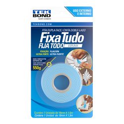 FITA DE ESPUMA DUPLA FACE 19MMx1,5M TEK BOND - Casa do Viana