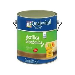 TINTA ACRÍLICA ECONÔMICA FOSCO 3,6L QUALYVINIL - Casa do Viana