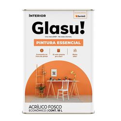 TINTA ACRÍLICA FOSCO GLASU PINTURA ESSENCIAL 18L - Casa do Viana