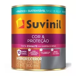 ESMALTE BASE ÁGUA COR E PROTEÇÃO ACETINADO 0,9L SU... - Casa do Viana