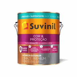 ESMALTE BASE ÁGUA COR E PROTEÇÃO BRILHANTE 3,6L SU... - Casa do Viana