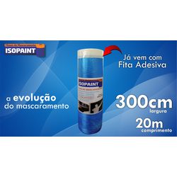 FILME DE MASCARAMENTO ISOPAINT AZUL 300CMX20M 48MM... - Casa do Viana