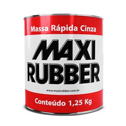 MASSA RAPIDA CINZA 1,25 KG MAXI RUBBER - Casa do Viana