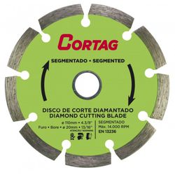 Disco Diamantado 4.1/2 110MM Segmentado - Cortag - Casa Fácil Materiais Para Construção