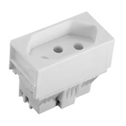 Ilumi Slim Módulo Tomada 2P + T 10A - 250V Branco - Casa Fácil Materiais Para Construção