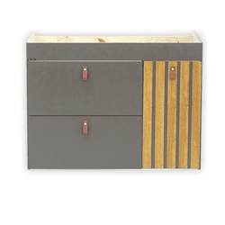 TOUCADOR CORSO PINA FREIJO CINZA FOSCO 78CM - Casa Fácil Materiais Para Construção