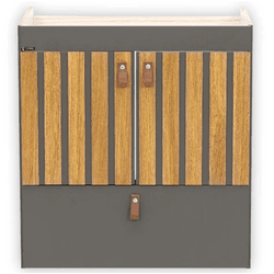 TOUCADOR CORSO ALBA FREIJO CINZA FOSCO 56 CM - Casa Fácil Materiais Para Construção