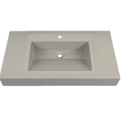 LAVATÓRIO PRE MOLD PINA CINZA SHIMMER 80CM CORSO - Casa Fácil Materiais Para Construção
