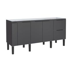 Gabinete Cozinha em Madeira Cisne 1,80M Preto - Co... - Casa Fácil Materiais Para Construção