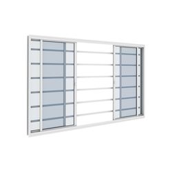 Vitro Pratica Correr 4 Folhas Grade Horizontal 150... - Casa Fácil Materiais Para Construção