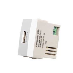 Sleek Branco Módulo Tomada Carregador USB Bivolt 1... - Casa Fácil Materiais Para Construção