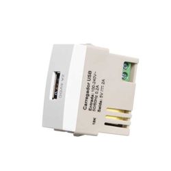 Sleek Branco Módulo Tomada Carregador USB Bivolt 2... - Casa Fácil Materiais Para Construção