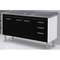 Gabinete Cozinha Aj Rorato Valenza 144,2cm - Textu... - Casa Fácil Materiais Para Construção