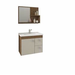 Kit Toucador Hortencia 55cm Amendoa/off White - CASAITAL