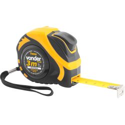 Trena curta de aço, autotrava, 3 m x 16 mm, VONDER...