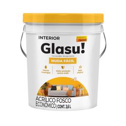 Tinta Glasu Acrílico Fosco Muda Fácil Econômica 3,... - Casas Jardim 