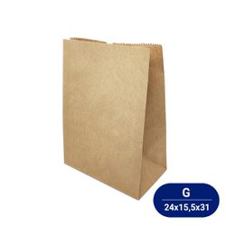 Saco de Papel Kraft SOS Liso G 24x15,5x31cm para D... - Casem Embalagens