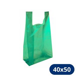 Sacola Verde Reciclada 40x50cm Palma - Pacote com ... - Casem Embalagens