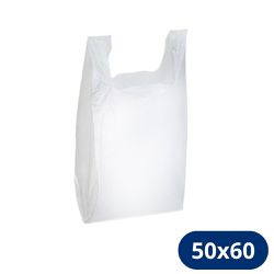 Sacola Branca Reforçada 50x60cm Silplas - Pacote c... - Casem Embalagens