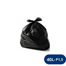 Saco de Lixo Preto 40L P-1,5 Casem - 100 unidades ... - Casem Embalagens