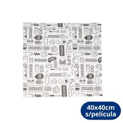 Papel Acoplado Para Lanche Sem Película 40x40cm Ka... - Casem Embalagens